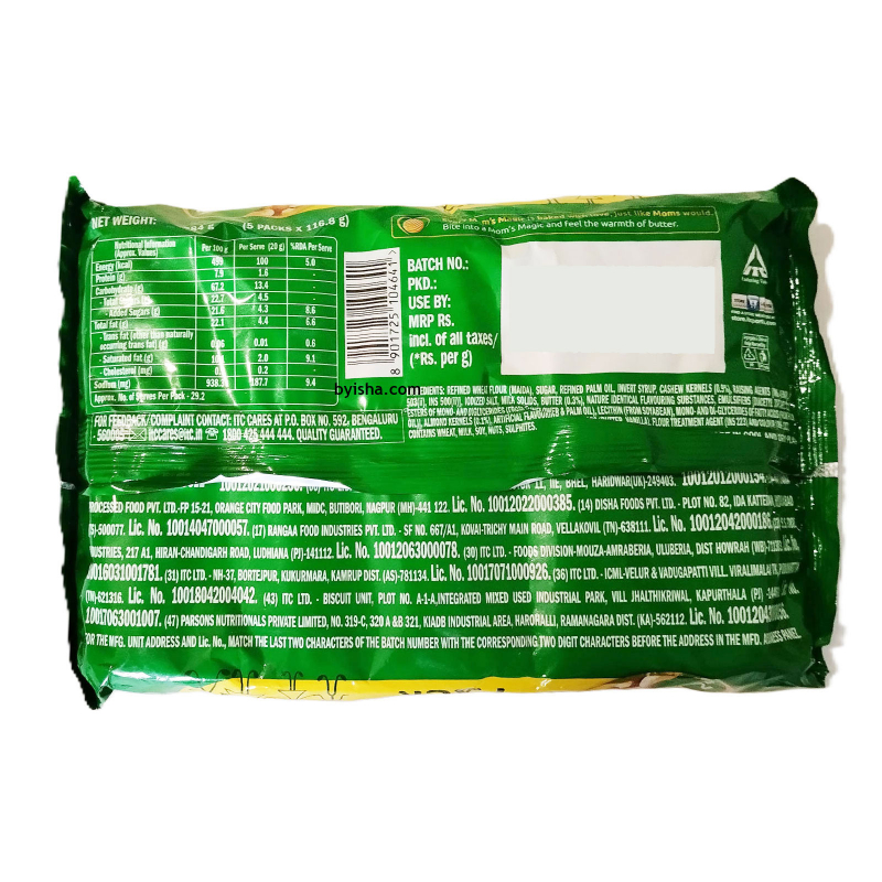 Sunfeast Mom s Magic Cookies aux noix de cajou et amande 584g Délicieux biscuits croustillants Pack
