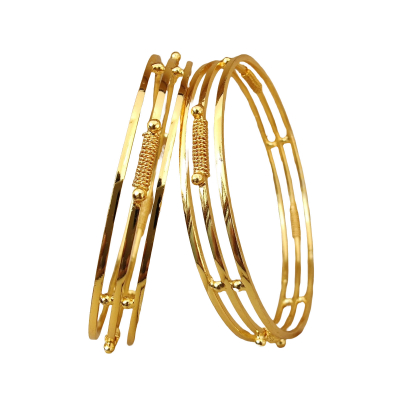 Superbes bracelets plaqués or avec détails en cristal complexes - Lot de 2 , Taille , 2.8 , Luxueux 