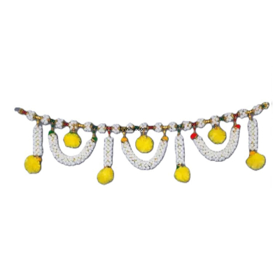Toran élégant avec fleurs suspendues blanches et jaunes , Décoration d,intérieur de qualité , Design