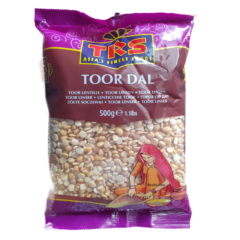 TRS Toor Dal 500g Gelbe Spalterbsen Geteilte Taubenerbsen