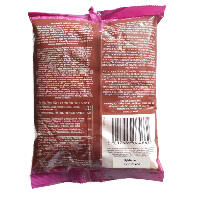 TRS Toor Dal 500g Pois jaunes cassés Pois pigeon fendus