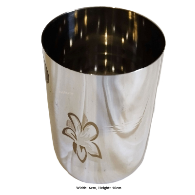 Verre en Acier Largeur , 6cm, Hauteur , 10cm , Vaisselle Durable et Élégante , Parfait pour un Usage
