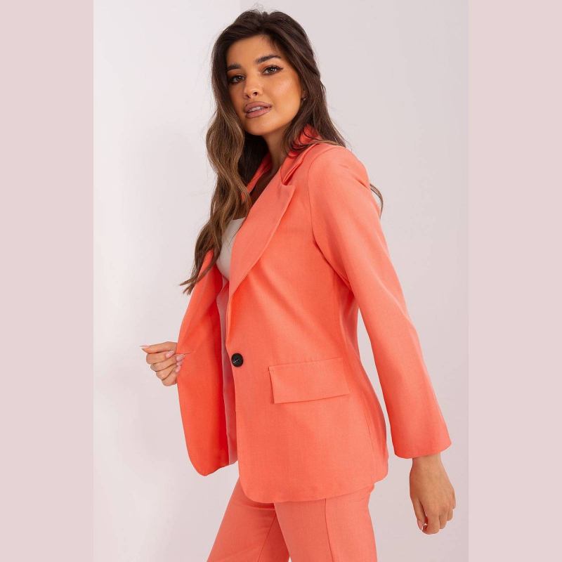 Veste orange Italy Moda taille M - Qualité premium tissu fin parfaite pour le bureau et les réunio