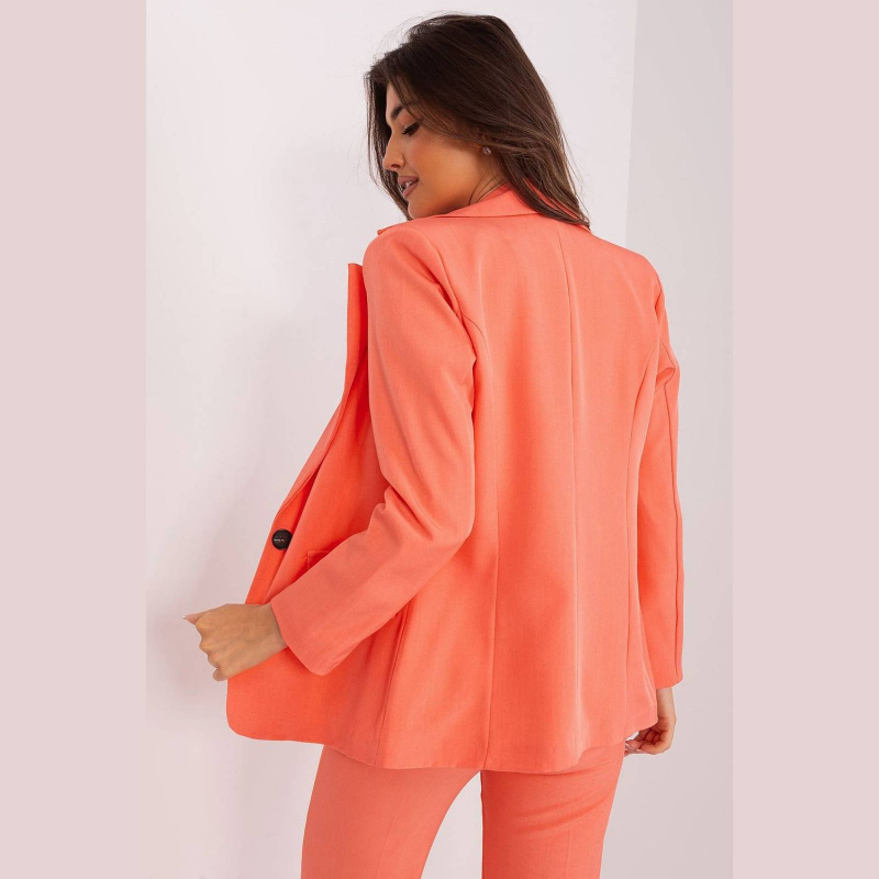 Veste orange Italy Moda taille M - Qualité premium tissu fin parfaite pour le bureau et les réunio