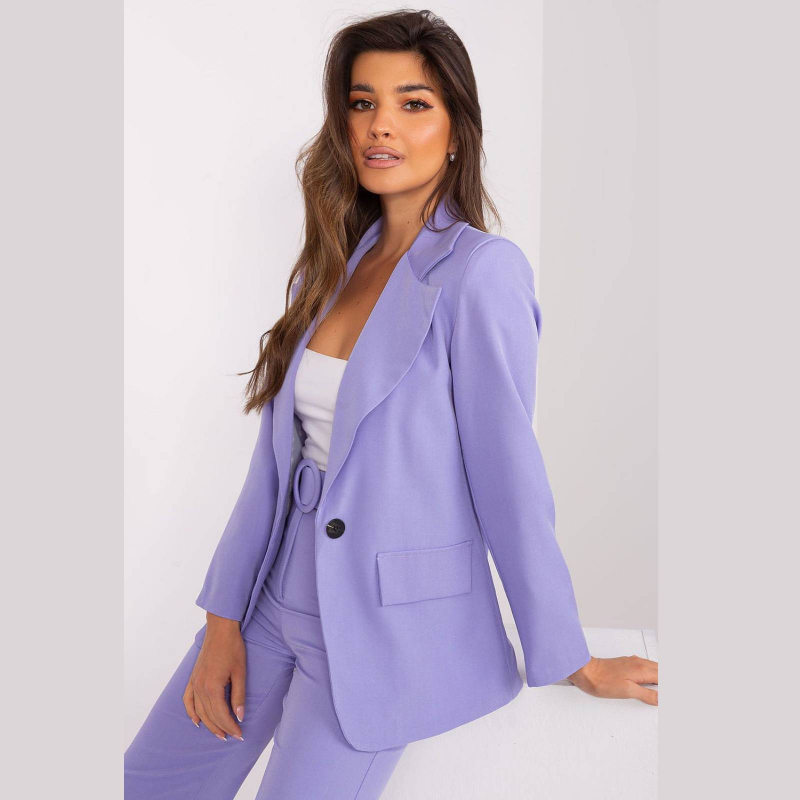 Veste violette Italy Moda taille XL - Qualité premium tissu fin parfaite pour le bureau et les réu