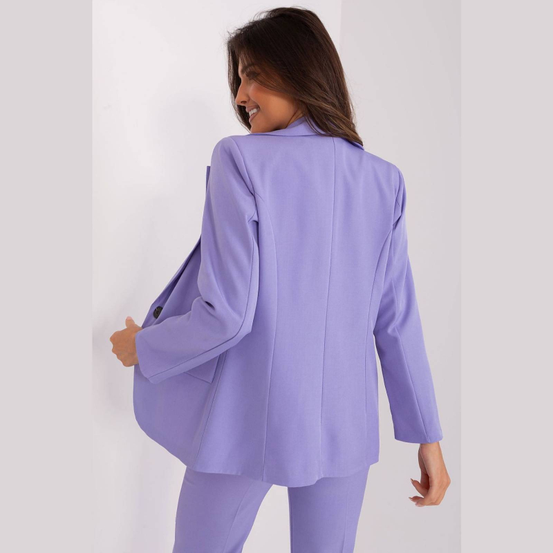 Veste violette Italy Moda taille XL - Qualité premium tissu fin parfaite pour le bureau et les réu