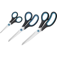 Westcott Büroscheren-Set mit 3 Stück - Vielseitige Größen 13 cm 21 cm 25 cm - Hochwertige Edelst